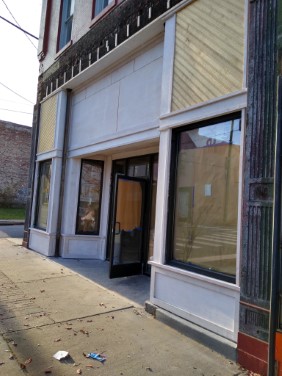 view of store front with center panels